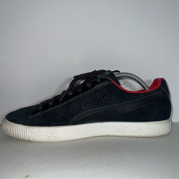 Puma Clyde GCC Men’s Size US 10.5 Black/Red 'Made In Italy' - Picture 3 of 10